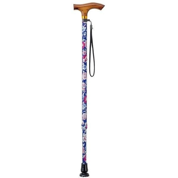 伸縮ステッキ 花柄ステッキ 杖 OT-710 OT-711 OT-712 長さ：68.5〜91cm